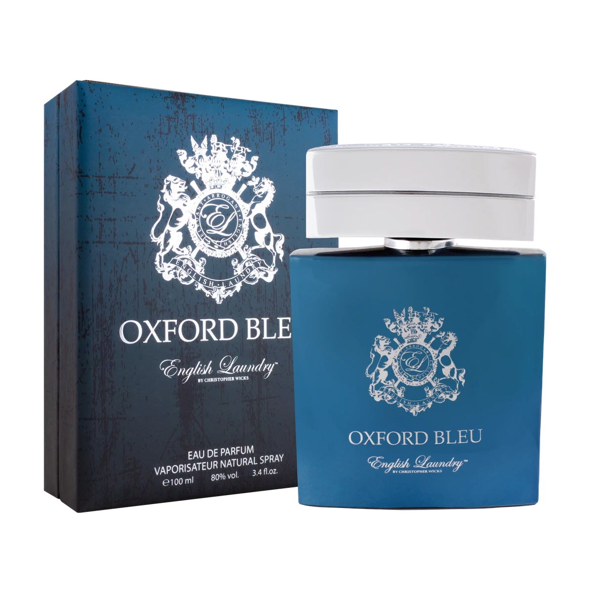 English Laundry Oxford Bleu Eau de Parfum bottle and presentation box